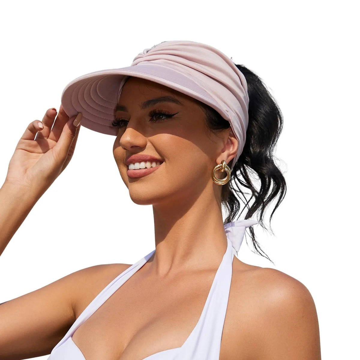 Women's UPF 50+ UV Protection Sun Visor Hat for Cool Summer Outdoor Activities
