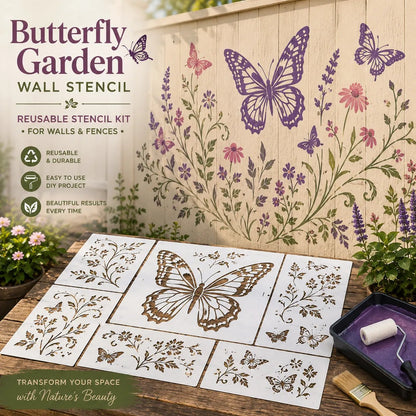 🌿 Garden Wall Stencil™ Collection – ✨ Make Your Walls Look Lively and Unique
