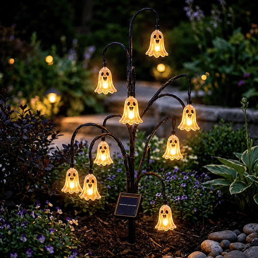 🎃 Halloween Solar Tree Stump Light – Cute Glowing Yard Decor & Pathway Lantern