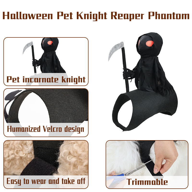 Dark Harvest Knight Transformation Pet Costume - One Tiny Rider. A Whole Lot of Howls.