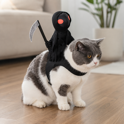 Dark Harvest Knight Transformation Pet Costume - One Tiny Rider. A Whole Lot of Howls.