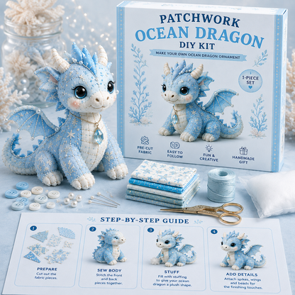DIY Patchwork Dragon Kit – Craft Your Own Magical Collectible Dragon Plush🔥Last 4 hours🔥🎁For Your Family❤