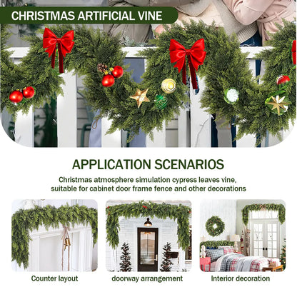 Premium Artificial Christmas Garland – Create a Warm & Cozy Holiday Home