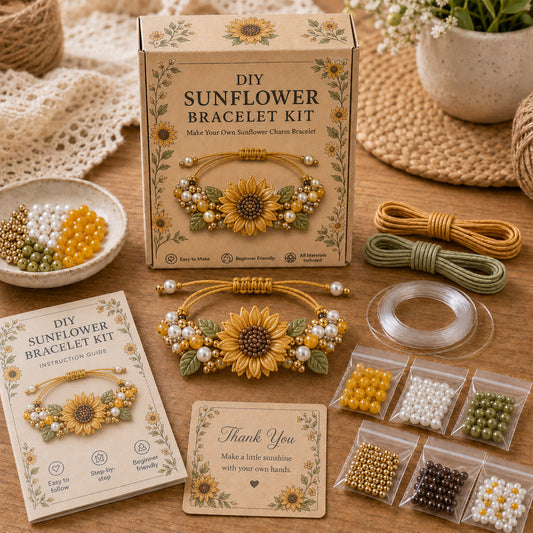 🔥50% Off Last Day - -🌻🍄Cottage Garden Charm Bracelet DIY Kit Series🌼🌾🧺