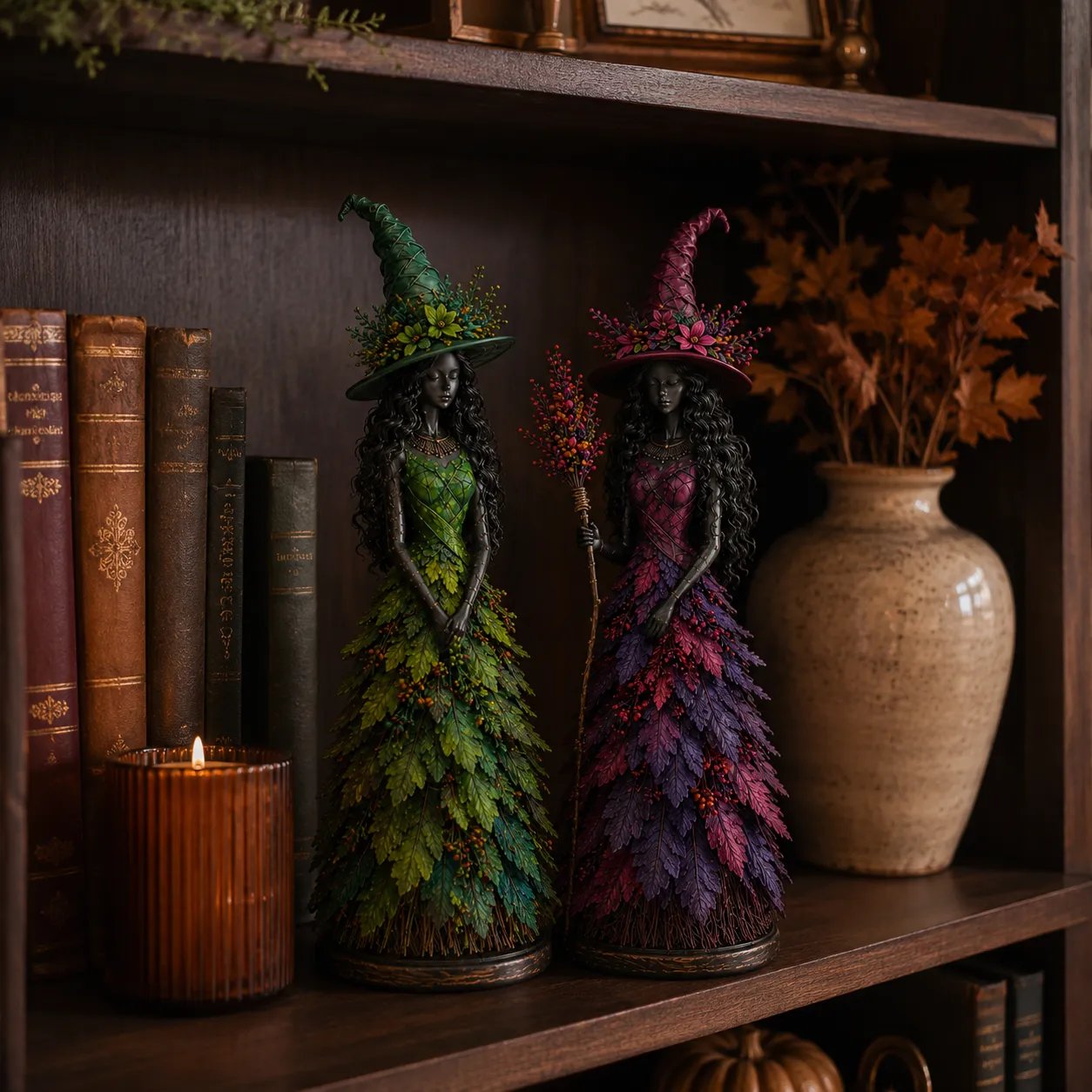 💥LAST DAY 49% OFF - 🧙 Enchanted Autumn Witch Figurine