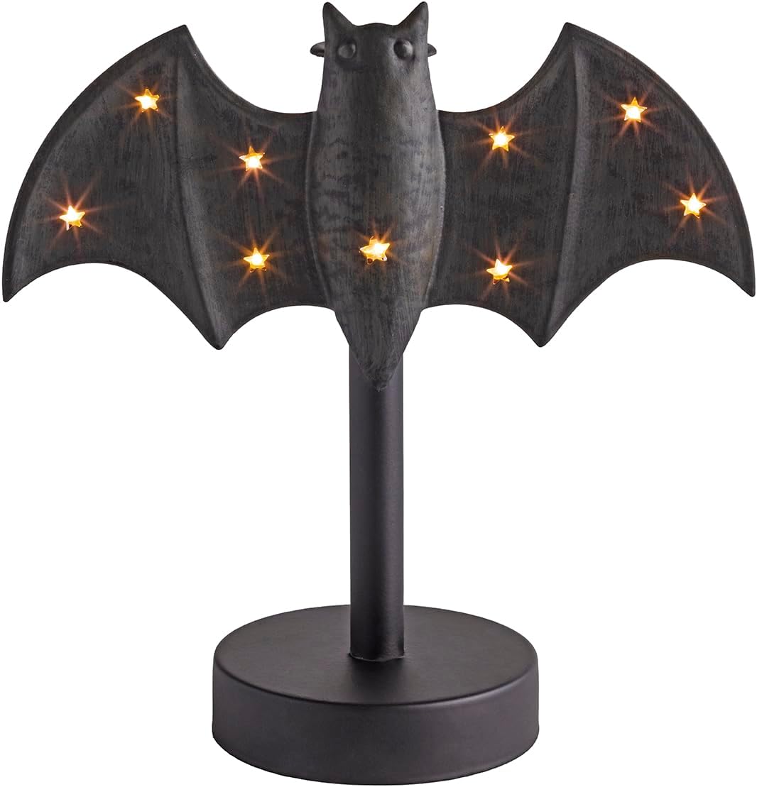 Twinkle Bat LED Candlestick — Gothic Halloween Ambience Light