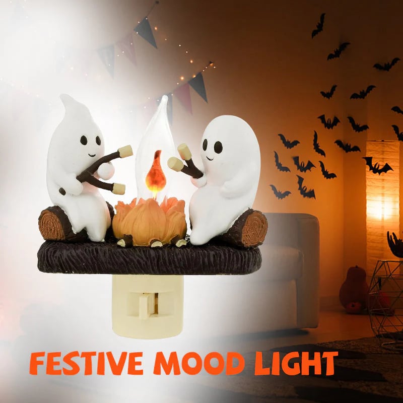 👻Ghost Campfire Flickering Nightlight🔥