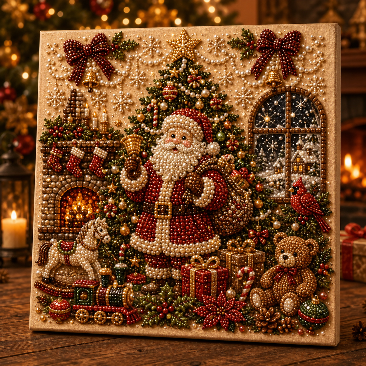 🔥 Limited Time 50% OFF 🎄✨ Create Your Own 3D Pearl Christmas Wall Art – A Sparkling Handmade Holiday Decoration! 💎