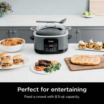Ninja PossibleCooker Pro Sea Salt Grey side view