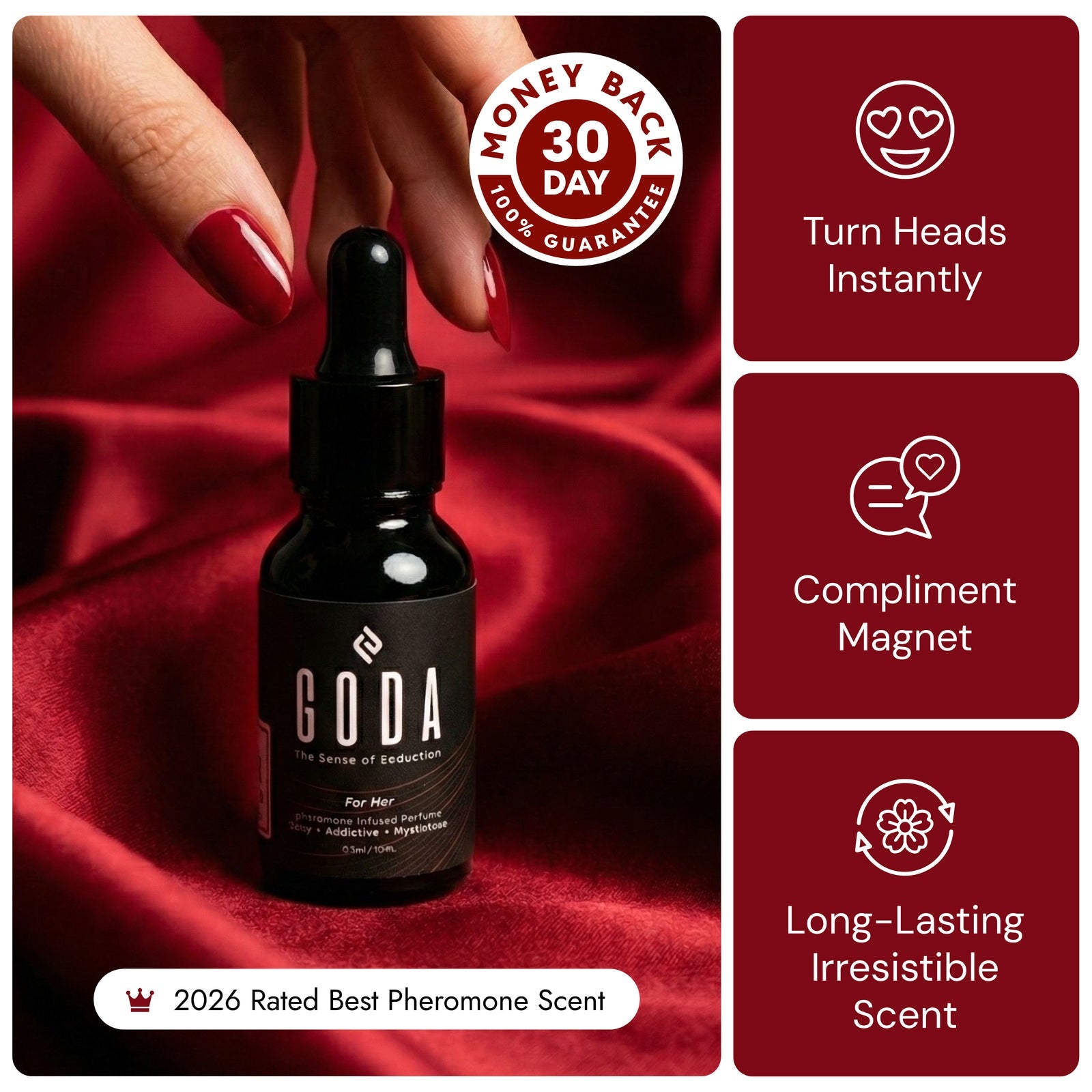 GODA For Her pheromone perfume included free with each set