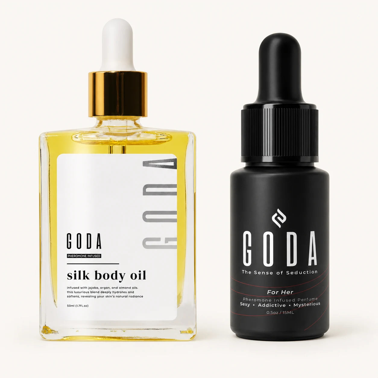 One GODA Silk Body Oil and one free GODA For Her perfume